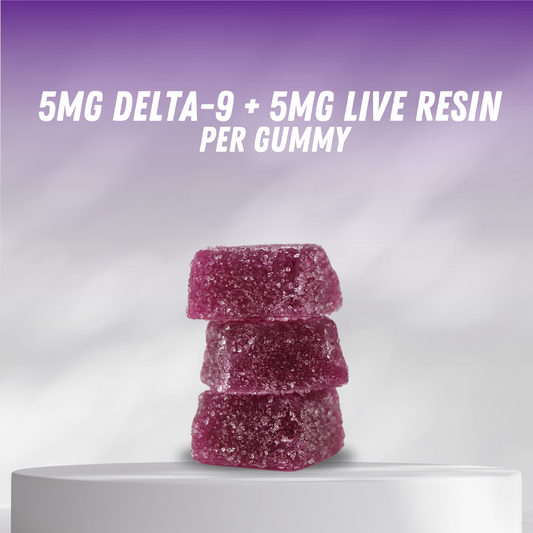 Delta-9 + Live Resin Gummies: Sour Blackberry